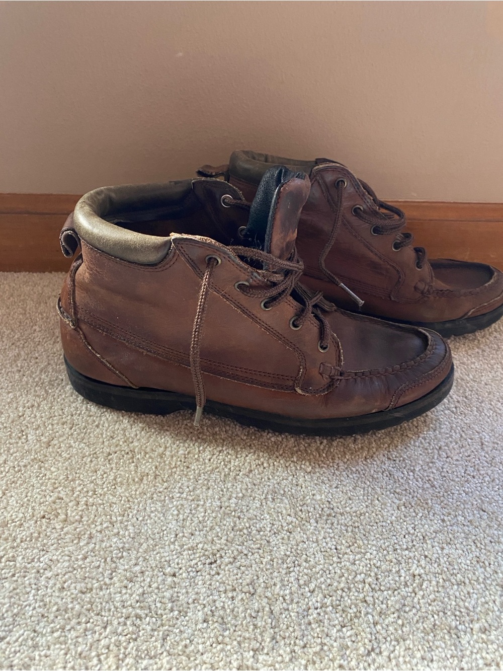 Vintage 90s American Eagle "Dakota" Brown Leather Hiking Boots 1